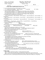 Tiet 43, KIEM TRA 1 TIET HKII ( 30% TRACNGHIEM + 70% TU LUAN, DE + DAP AN + THANG DIEM)