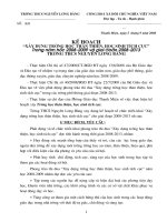 Kế hoạch xây dựng: Trường học thân thiện, học sinh tich cực