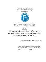 HỆ THỐNG CHỈ TIÊU NGÀNH THÔNG TIN VÀ TRUYỀN  THÔNG TỈNH BẮC GIANG TRÊN   NỀN TẢNG MÃ NGUỒN MỞ DRUPAL