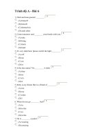 Đề luyện thi trình độ A tiếng Anh số 6