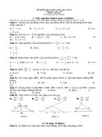 Đề Kiểm tra Toán 8 giữa kì II ( theo hướng dẫn của Bộ- Phù hợp cho vùng nông thôn)