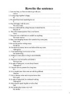 Rewrite sentence (easy)