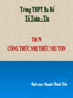 Công Thức nhị thức NiuTơn