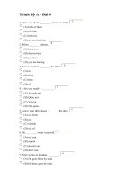Đề luyện thi trình độ A tiếng Anh số 4