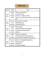 GIÁO ÁN LỚP 5 - TUẦN 20