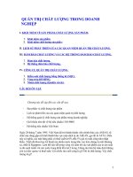 Quản trị chất lượng trong doanh nghiệp 