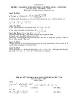 Đề thi chọn HSG cấp tỉnh toán 9 có đáp án (đề 15)