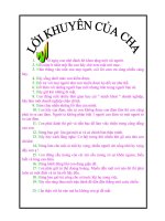 Lời khuyên của cha