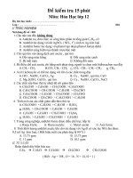 Đề KT 15 phút lớp 12 CT chuẩn