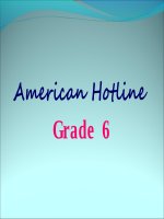 CỰC HAY!!! American HOtline 6 - Unit 9 - Jefferson Road