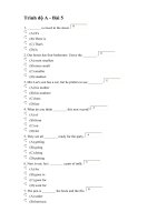 Đề luyện thi trình độ A tiếng Anh số 5