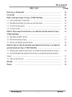 Một số ý kiến đề xuất nhăm hoàn thiện kế toán tiêu thụ và xác định kết quả kinh doanh tại Công ty TNHH Nhất Bình   