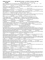 Đề thi thử đại học môn Hoá - Số 2