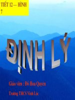 Tiết 12 định lý