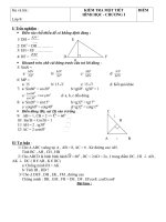 kiểm tra hình học 9 - chương I