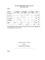 Đề kiểm tra Tiếng Anh 8 HK II - Đề số 1
