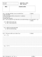 ĐỀ KIỂM TRA ĐẠI SỐ 10