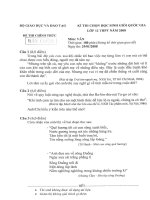 Đề thi học sinh giỏi quốc gia Ngữ văn 12 năm  2008