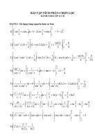 Bài tập Tích phân đổi biến dành cho 12CB