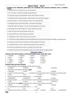 PRACTICE TEST  OF  UNIT 11