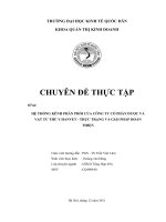 HỆ THỐNG KÊNH PHÂN PHỐI CỦA CÔNG TY CỔ PHẦN DƯỢC VÀ VẬT TƯ THÚ Y HANVET - THỰC TRẠNG VÀ GIẢI PHÁP HOÀN THIỆN