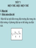 Bài 5: Điện thế hiệu điện thế