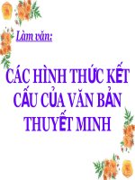 các hình thức kết cấu của văb bản thuyết minh