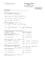 bài tập trắc nghiệm chương I