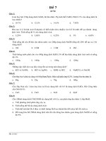 Đề kiểm tra Hóa 9