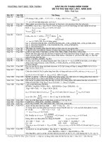 Đáp án thi thử ĐH lần 1. 2009 Môn Hoá khối A,B