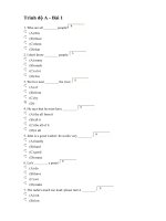 Đề luyện thi trình độ A tiếng Anh số 1