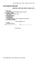 review for the first term test