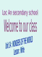 Unit 14 lesson : Write