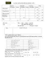 ĐỂ KIỂM TRA CHƯƠNG 1 ĐS LỚP 8 CÓ MA TRẬN