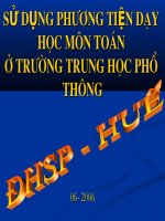 Sử dung phương tiện dạy học hiệu quả