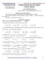 đề toán chuyên tuyển sinh Lý tự trọng cần thơ 2006-2007