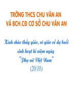 CHƯƠNG TRÌNH SINH HOẠT NGÀY PNVN
