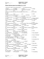 Kiem tra 15 phut khoi 12 chuong trinh chuan