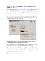 Cách chụp hình khi xem video bằng Window Media
