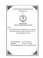 HOÀN THIỆN KẾ TOÁN CHI PHÍ SẢN XUẤT VÀ TÍNH GIÁ  THÀNH SẢN PHẨM TẠI CÔNG TY CỔ PHẦN VẬT TƯ –  CÔNG NGHIỆP QUẢNG NINH