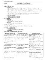 ĐẠI SỐ: GIỚI HẠN CỦA DÃY SỐ