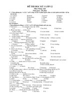 Đề Thi tiếng anh 12 (hot)