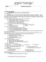 Đề kiểm tra Ngữ văn lớp 7 HK II