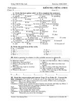 Kiểm tra Anh 8 số 1(H)