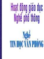 Giáo án nghề THVP - tuần 1