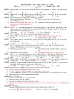 KIEM TRA 1T LÝ 10 NC CHƯƠNG I CÓ DÁP ÁN.TN VÀ TLUAN