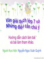 Hướng dẫn làm bài văn giải thích 7