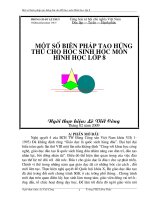 SKKN Một số PP tạo hứng thú cho HS học hình học 8