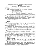 Đề thi vào lớp 10 08 -09 mã 02 (Hà Tĩnh) có đáp án