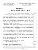 Kế hoạch xây dựng trường học Thân thiện